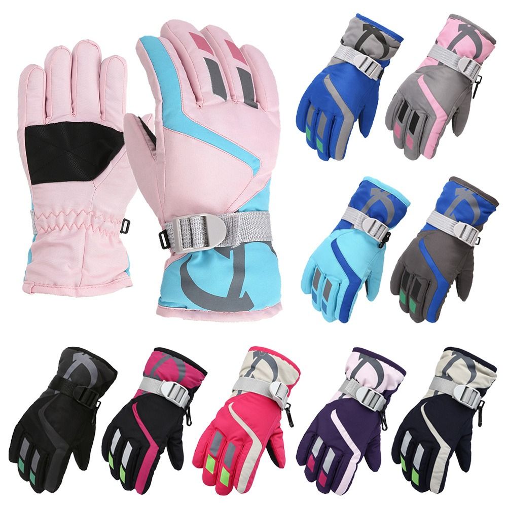 Ski Glove Waterproof - Cute Windproof Children Ski Gloves Waterproof