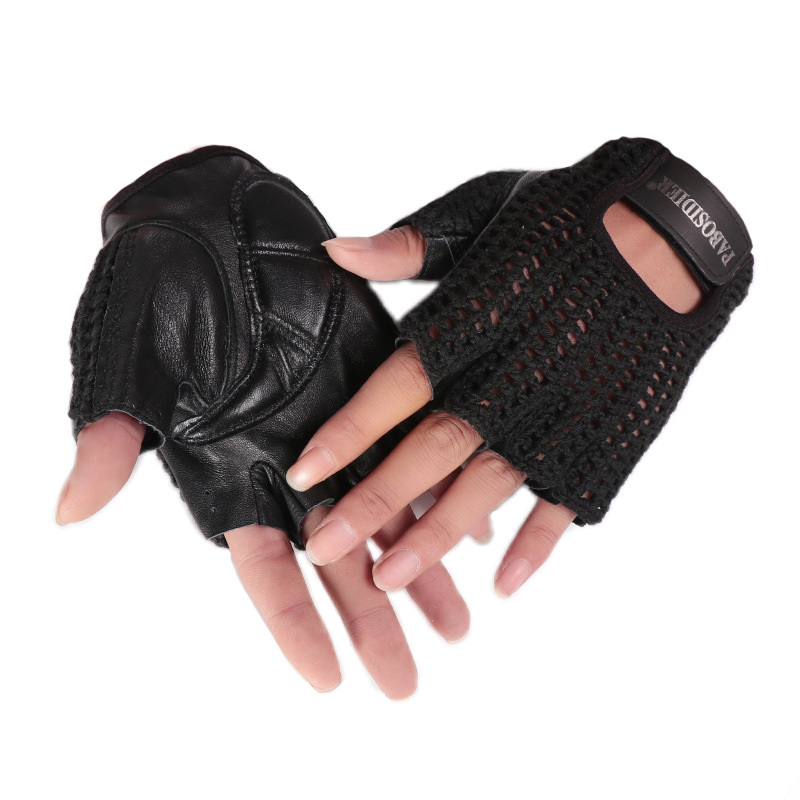 Unisex Summer Half Finger Retr - Leather Driving Glove review and price